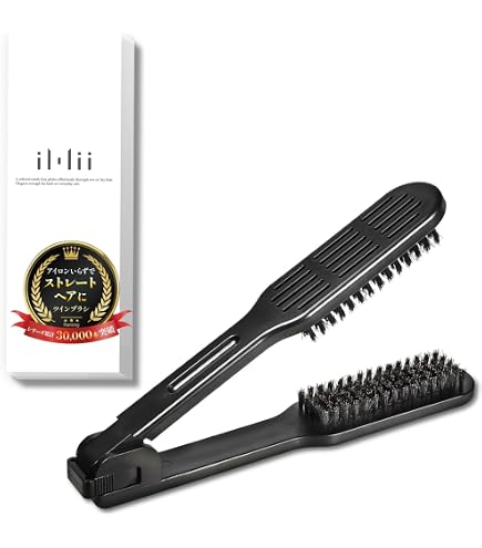 Amazon | ツインブラシ 豚毛 スリム ストレートブラシ ヘアブラシ 櫛